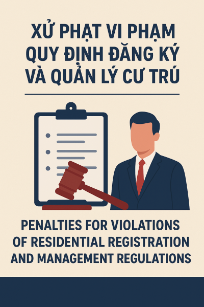 QUY ĐỊNH MỚI VỀ XỬ PHẠT ĐỐI VỚI HÀNH VI VI PHẠM QUY ĐỊNH VỀ ĐĂNG KÝ VÀ QUẢN LÝ CƯ TRÚ