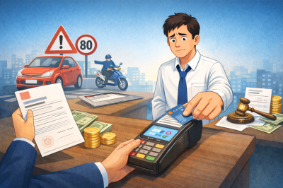 KHÔNG CHẤP HÀNH NỘP PHẠT VI PHẠM GIAO THÔNG CÓ THỂ BỊ KHẤU TRỪ LƯƠNG, THU NHẬP TỪ NGÀY 01/01/2026